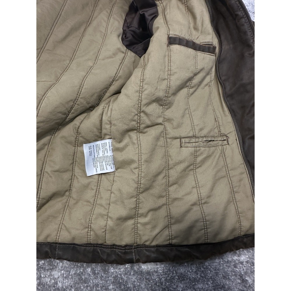 Vintage Columbia Brown Quilted Jacket Mens 2XL Washed Chore Barn Workwear Coat - Picture 9 of 14